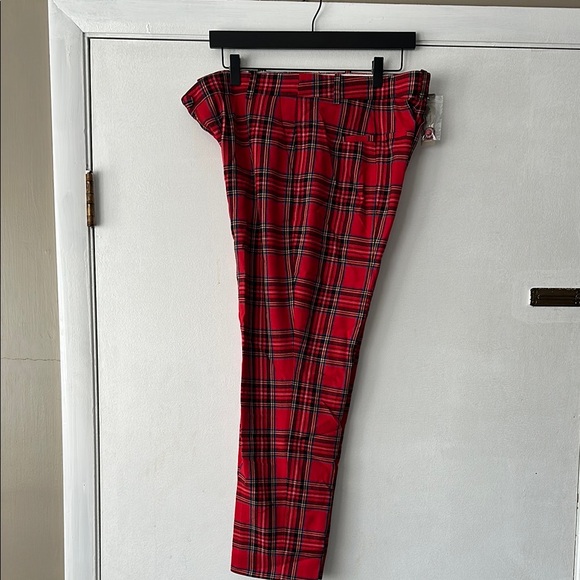 Red Plaid Trousers